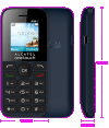Alcatel One Touch 1013X 1.5" FM Radio, Φακός Μαύρο 2ATBGR1 Alcatel One Touch 1013X 1.5" FM Radio, Φακός Μαύρο 2ATBGR1